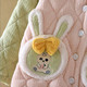 卡欧澜 连帽可爱小兔子法兰绒睡衣儿童中童卡通冬季女童珊瑚绒家居服