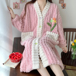 卡欧澜 珊瑚绒睡袍女冬季新款可爱甜美风舒适保暖