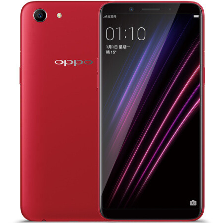 【湖南馆】OPPO A1 全面屏拍照手机 3GB+32GB 樱桃红 全网通图片