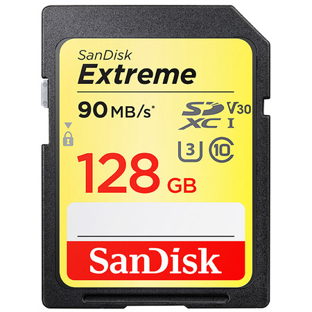 闪迪/SANDISK SD卡 128GB 读速90MB/s 写速40MB/s 至尊极速 存储卡