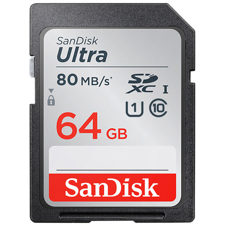 闪迪/SANDISK SD卡 64GB 读速80MB/s 至尊高速SDHC UHS-I存储卡