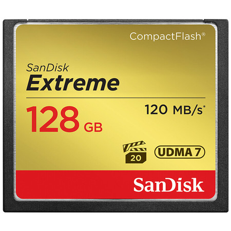 闪迪/SANDISK CF卡 128GB 读速120MB/s 写速85MB/s 至尊极速 存储卡