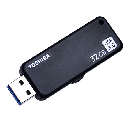 东芝（TOSHIBA）32GB USB3.0 U盘 黑色 读速150MB/s 滑动设计图片