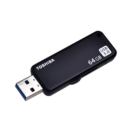 东芝（TOSHIBA）64GB USB3.0 U盘  黑色 读速150MB/s 滑动设计图片