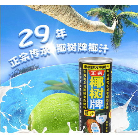 灵川仓椰汁正宗椰树牌椰子汁饮料 245ml*24罐 植物蛋白椰奶海南特产