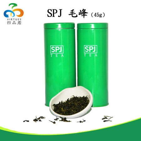 国翠飘香  贵州湄潭四品君茶业有限公司  四品君  SPJ毛峰45g 买三赠一 45g罐装