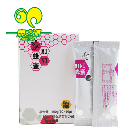 君祥 天然袋装蜂蜜洋槐枣花蜜百花蜜10g*10包袋装100g