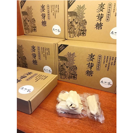 【忠一味】夹心麦 芽糖 网红休闲办公零食 400克盒装 好吃不粘牙图片