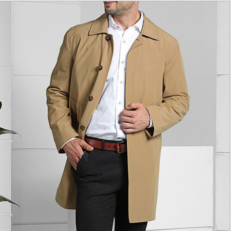 博纳罗蒂 风衣男士外套中长款宽松版大衣图片