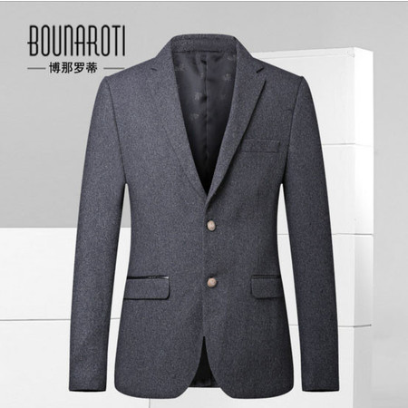 博纳罗蒂 秋季新款时装男士韩版修身西装男式休闲西装男西服外套