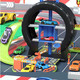 育儿宝 育儿宝 儿童停车场轨道模型车玩具3-7岁男孩趣味可收纳变形车轮主题