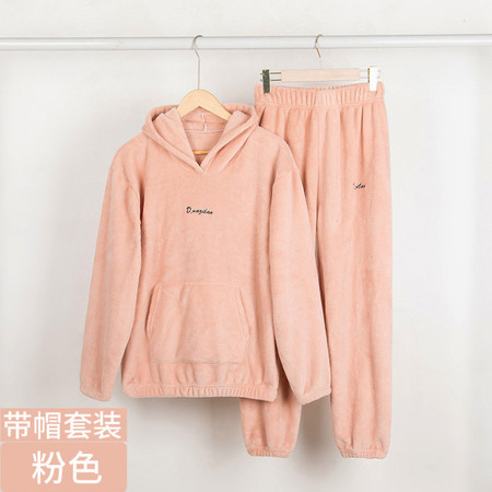 卡欧澜 珊瑚绒睡衣仙女暖暖套装裤新款休闲长袖家居服加厚时尚女装图片