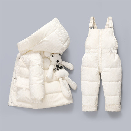 乡情浓 羽绒服女童套装两件套1-3岁婴幼儿免洗冬装图片