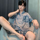 法米姿 夏季新款冰丝男士睡衣短袖短裤薄款韩版夏天学生青少年家居服套装