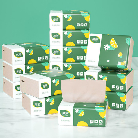 蓝漂(Lampure) 32包本色抽纸整箱家用卫生纸巾实惠餐巾纸面巾纸