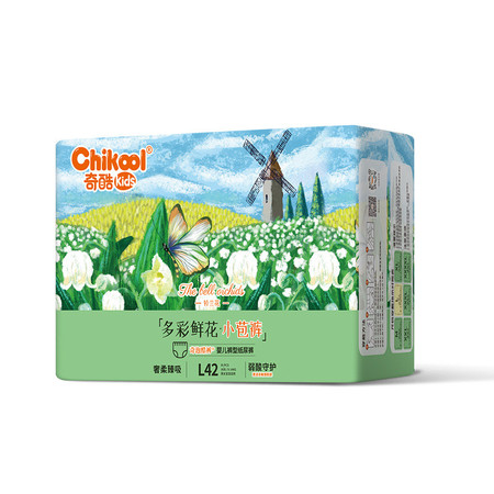 奇酷/CHIKOOL 多彩鲜花弱酸婴儿纸尿裤泡泡腰围尿不湿S/M/L/XL/XXL图片