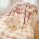 中科港 兔毛绒毯懒人沙发客厅盖毯秋冬加厚双层毛毯办公室午睡毯子