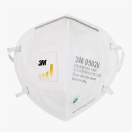 3M PM2.5颗粒物防护防雾霾口罩9502V(KN95带阀头带式)3只装