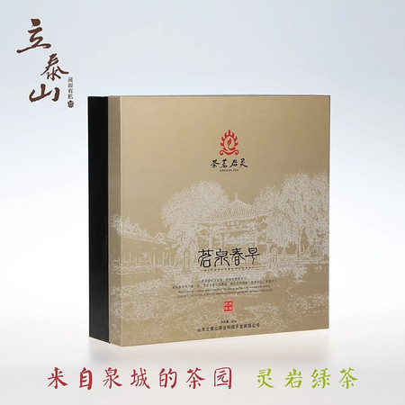 济南泉城茶 灵岩绿茶 茗泉春早礼盒  春茶 茶叶 200g/提