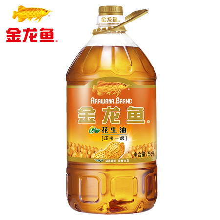 金龙鱼 压榨一级特香花生油5L 食用油 物理压榨