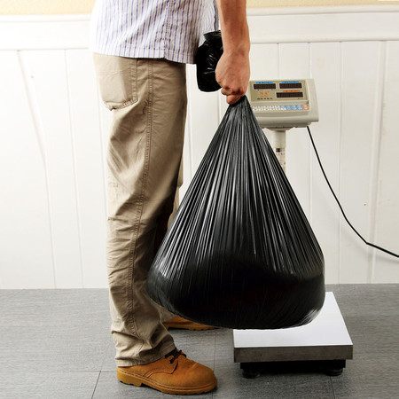 欧润哲 70升加厚加大号垃圾袋断点式大垃圾袋背心好厚厨房黑色塑料袋子