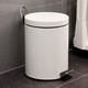 欧润哲 米白5升缓降垃圾桶创意 脚踏式有盖家用卫生间厨房客厅厕所办公室