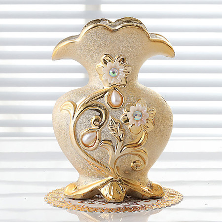 【送瓶垫】欧式陶瓷台面花瓶客厅插花餐桌摆件创意仿真花瓶装饰品图片