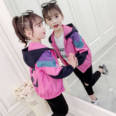女童外套春秋新款韩版潮装中大童儿童洋气夹克小女孩时尚时髦