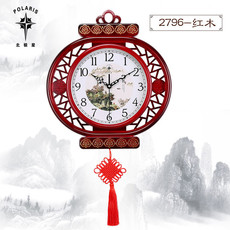 北极星挂钟新中式艺术静音时钟大气客厅家用挂表个性挂墙装饰钟表