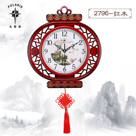 北极星挂钟新中式艺术静音时钟大气客厅家用挂表个性挂墙装饰钟表图片