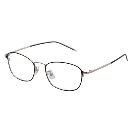 天禄 金属眼镜框银黑色可配近视度数韩潮时尚框架J00356