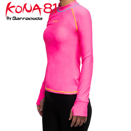 巴洛酷达抗UV女上衣 KONA81系列吸汗快干抗紫外线上衣 粉红AQ13