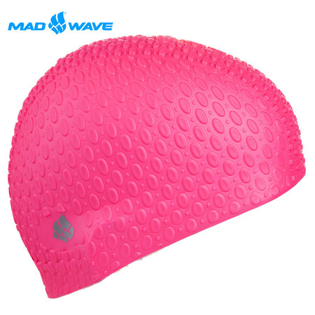 迈俄威madwave硅胶泳帽 适合女性3D长发泡泡造型泳帽M0539 06 0 04W