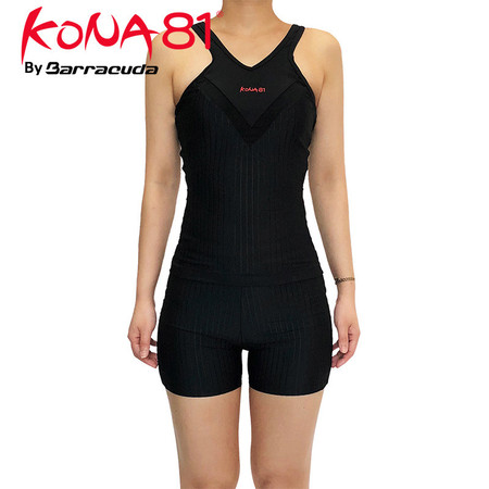美国巴洛酷达KONA81系列 抗UV材质 有胸垫 削肩长版两件式四角女士泳衣05-18