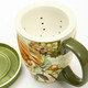 爱屋格林 美式印花 带盖+茶隔陶瓷茶杯 饮水杯 350ml