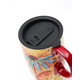 爱屋格林  大容量手绘陶瓷马克杯 陶瓷带盖简约咖啡创意 带盖杯子  500ML 3LTM