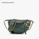 CHARLES & KEITH 小ck包 圆环饰褶皱腰包CK2-80150844