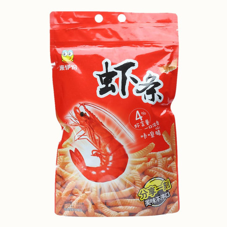 来伊份虾条 休闲小食 188G/袋 休闲食品小吃零食 经典回味，开袋即食图片