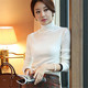 韩域丹依娜2018冬季新款韩版大码女装高领短款套头修身显瘦气质加厚针织毛衣打底衫W2298