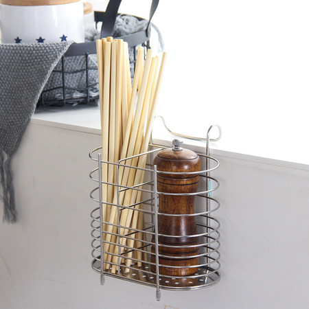 喀斯特 厨房筷子筒家用不锈钢筷子篓筷子收纳盒挂式沥水筷笼筷子架置物架图片