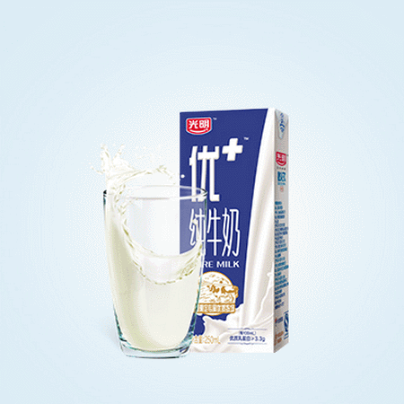 光明 +纯牛奶250ml图片