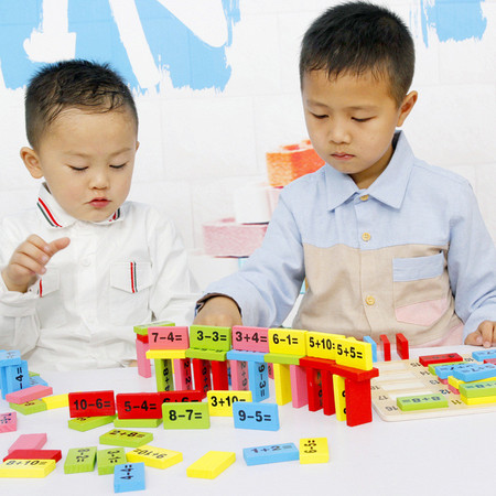 木丸子 数字运算认知幼教数学多米诺骨牌木制质儿童早教益智玩具图片