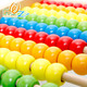 木丸子榉木彩虹学习计算架积木儿童算盘珠串珠绕珠早教益智玩具