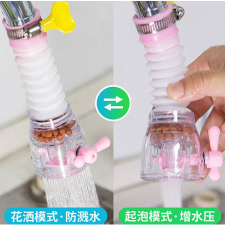 【两档出水】水龙头过滤器延伸净水器厨房家用增压旋转防溅水花洒图片