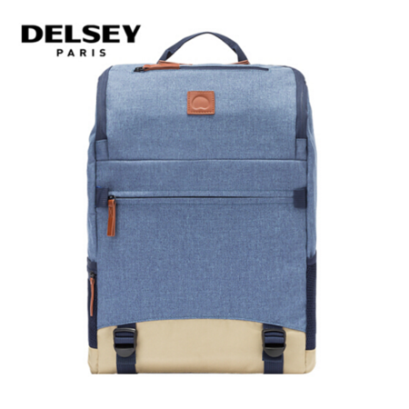 法国大使DELSEY大使牌 双肩背包 电脑包 多功能男女休闲时尚旅行包 蓝色图片