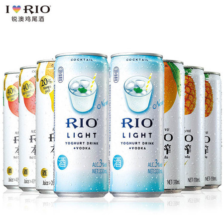 RIO 锐澳本榨+微醺乳酸菌风味预调鸡尾酒套装洋酒果酒330ml*8罐