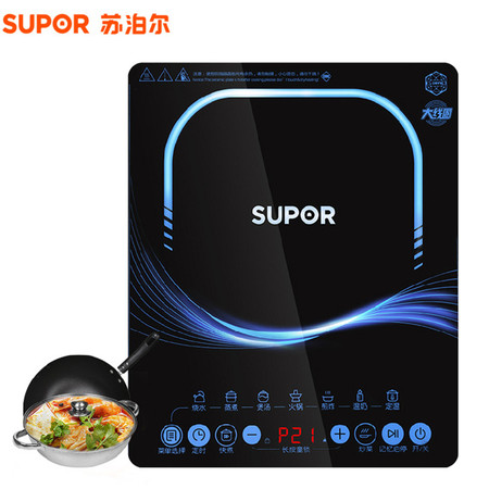 SUPOR/苏泊尔 电磁炉智能触屏2100W大功率电磁灶SDHCB148-210T（赠汤锅+炒锅）图片