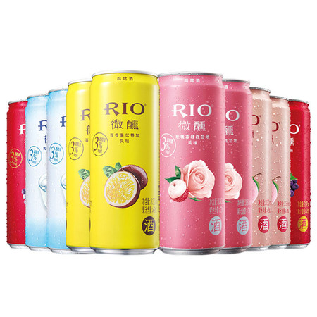 锐澳(RIO) 鸡尾酒预调酒微醺系列5口味330ml*10罐