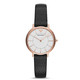 阿玛尼(EmporioArmani)手表 商务简约时尚皮质表带 石英情侣对表 AR80015