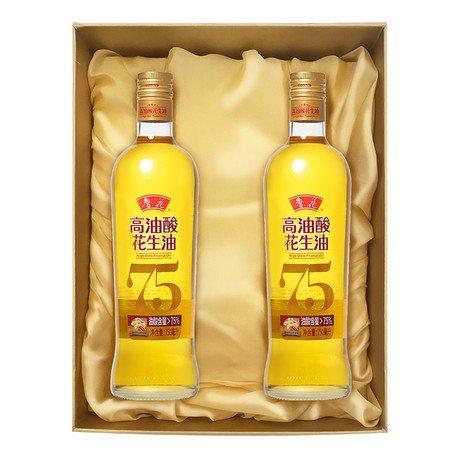 鲁花/luhua 高油酸花生油礼盒装750ml*2图片